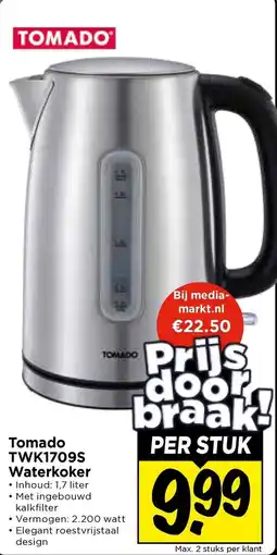 Vomar Voordeelmarkt Tomado TWK1709S Waterkoker aanbieding