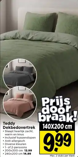 Vomar Voordeelmarkt Teddy Dekbedovertrek aanbieding