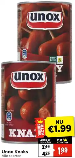 Vomar Voordeelmarkt Unox Knaks aanbieding