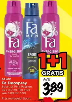 Vomar Voordeelmarkt Fa Deospray aanbieding