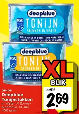 Vomar Voordeelmarkt Deepblue Tonijnstukken aanbieding