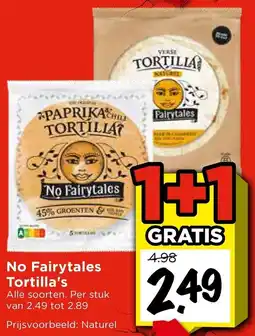 Vomar Voordeelmarkt No Fairytales Tortilla's aanbieding