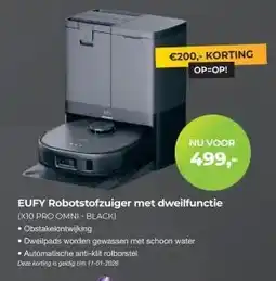 EP Beerepoot EUFY Robotstofzuiger met dweilfunctie aanbieding