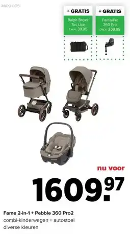 Baby-Dump Fame 2-in-1 + Pebble 360 Pro2 aanbieding