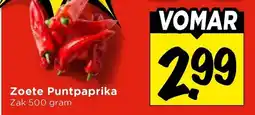 Vomar Voordeelmarkt Zoete Puntpaprika aanbieding