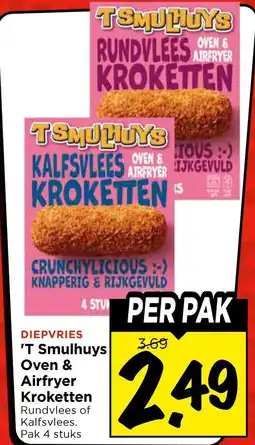 Vomar Voordeelmarkt 'T Smulhuys Oven & Airfryer Kroketten aanbieding