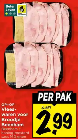 Vomar Voordeelmarkt Vleeswaren voor Broodje Beenham aanbieding