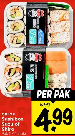 Vomar Voordeelmarkt Sushibox Suzu of Shiro aanbieding