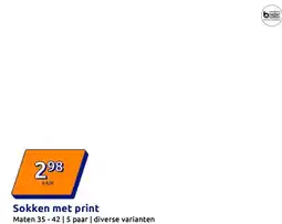 Action Sokken met print aanbieding