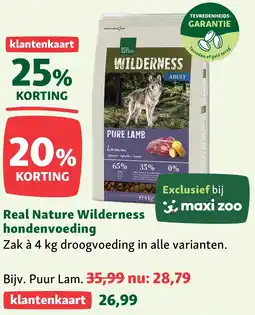 Maxi Zoo Real Nature Wilderness hondenvoeding aanbieding