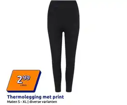 Action Thermolegging met print aanbieding