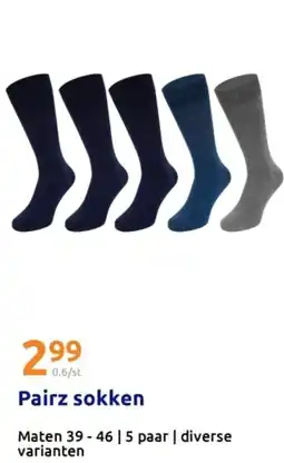 Action Pairz sokken aanbieding