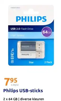 Action Philips USB-sticks aanbieding