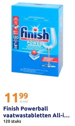 Action Finish Powerball vaatwastabletten All-in aanbieding