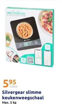 Action Silvergear slimme keukenweegschaal aanbieding