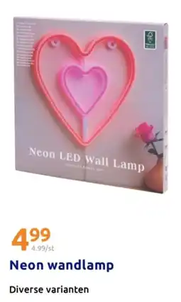 Action Neon wandlamp aanbieding