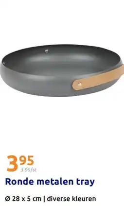 Action Ronde metalen tray aanbieding