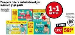 Kruidvat Pampers luiers en luierbroekjes maxi en giga pack aanbieding