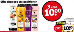 Kruidvat Gliss shampoo en conditioner aanbieding