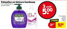 Kruidvat Palmolive en Unicura handzeep aanbieding