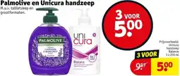 Kruidvat Palmolive en Unicura handzeep aanbieding