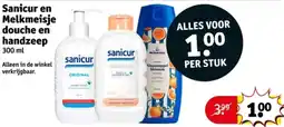 Kruidvat Sanicur en Melkmeisje douche en handzeep aanbieding