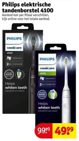 Kruidvat Philips elektrische tandenborstel 4100 aanbieding