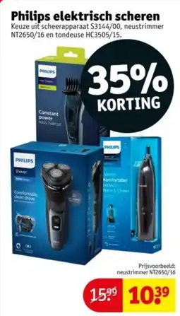 Kruidvat Philips elektrisch scheren aanbieding
