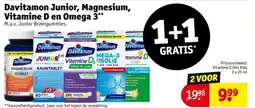 Kruidvat Davitamon Junior, Magnesium, Vitamine D en Omega 3 aanbieding