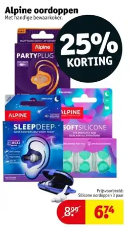 Kruidvat Alpine oordoppen aanbieding