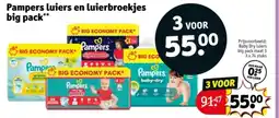 Kruidvat Pampers luiers en luierbroekjes big pack aanbieding