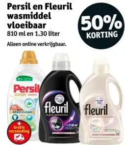Kruidvat Persil en Fleuril wasmiddel vloeibaar aanbieding