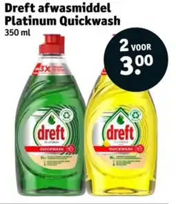 Kruidvat Dreft afwasmiddel Platinum Quickwash aanbieding