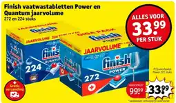 Kruidvat Finish vaatwastabletten Power en Quantum jaarvolume aanbieding