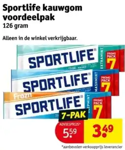 Kruidvat Sportlife kauwgom voordeelpak aanbieding