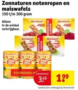 Kruidvat Zonnaturen notenrepen en maiswafels aanbieding