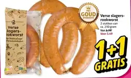 Hoogvliet GOUD Verse slagers rookworst aanbieding