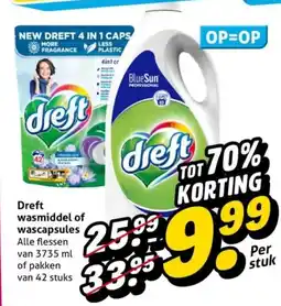 Hoogvliet Dreft wasmiddel of wascapsules aanbieding