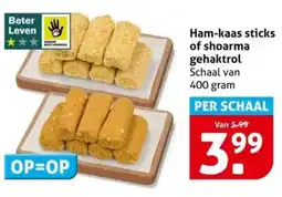 Hoogvliet Ham kaas sticks of shoarma gehaktrol aanbieding