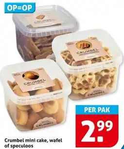 Hoogvliet Crumbel mini cake, wafel of speculoos aanbieding