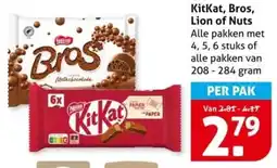 Hoogvliet KitKat, Bros, Lion of Nuts aanbieding