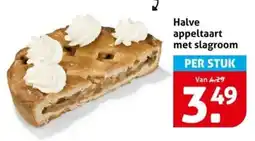 Hoogvliet Halve appeltaart met slagroom aanbieding