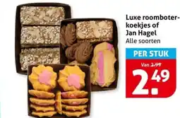 Hoogvliet Luxe roomboter koekjes of Jan Hagel aanbieding