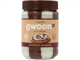 Hoogvliet G'woon Duo chocoladepasta aanbieding