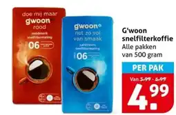 Hoogvliet G'woon snelfilterkoffie aanbieding