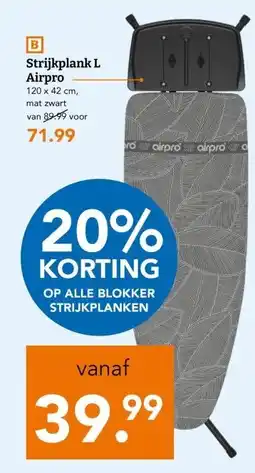 Blokker Strijkplank L Airpro aanbieding