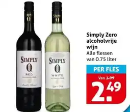 Hoogvliet Simply Zero alcoholvrije wijn aanbieding
