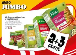 Jumbo Alle Knorr wereldgerechten of maaltijdmixen aanbieding