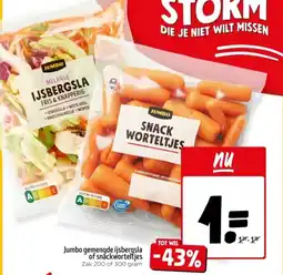 Jumbo Jumbo gemengde ijsbergsla of snackworteltjes aanbieding