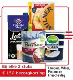 Jumbo Campina, Milner, Parrano en Friesche vlag aanbieding
